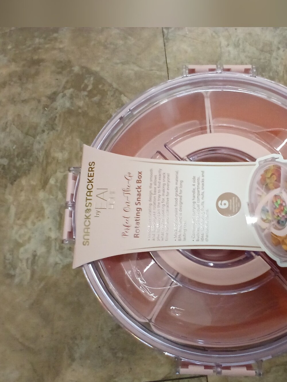 Snackstackers Rotating Snack Organizer - Pink - Picture 3 of 3
